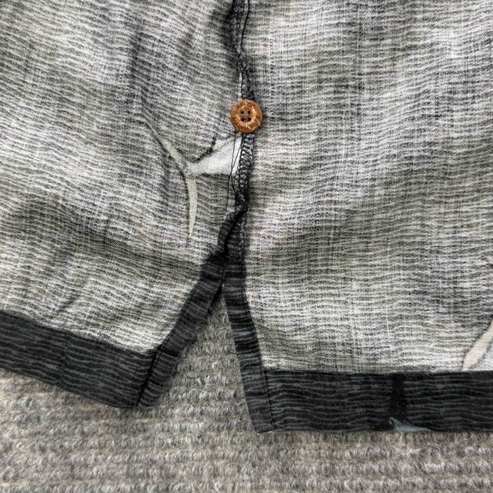 AFTCO Bluewater Mens XL Marlin Fish Print Button Up Shirt Grey Blue Short Sleeve - Picture 6 of 11